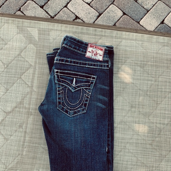 True Religion Flare and wide leg Woman Jeans Sz 26 - Picture 6 of 8